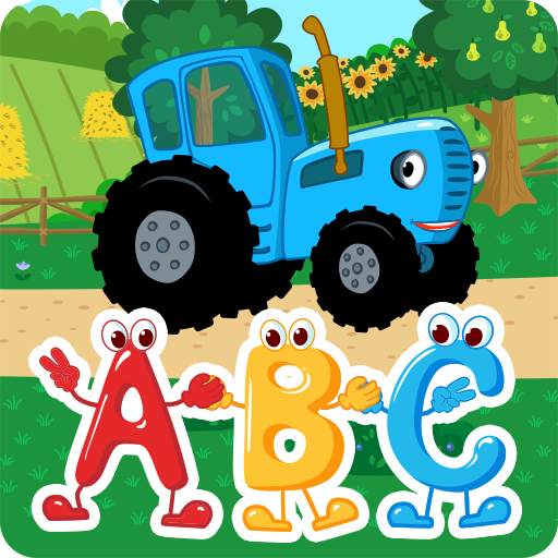 Blue Tractor Funny Learning